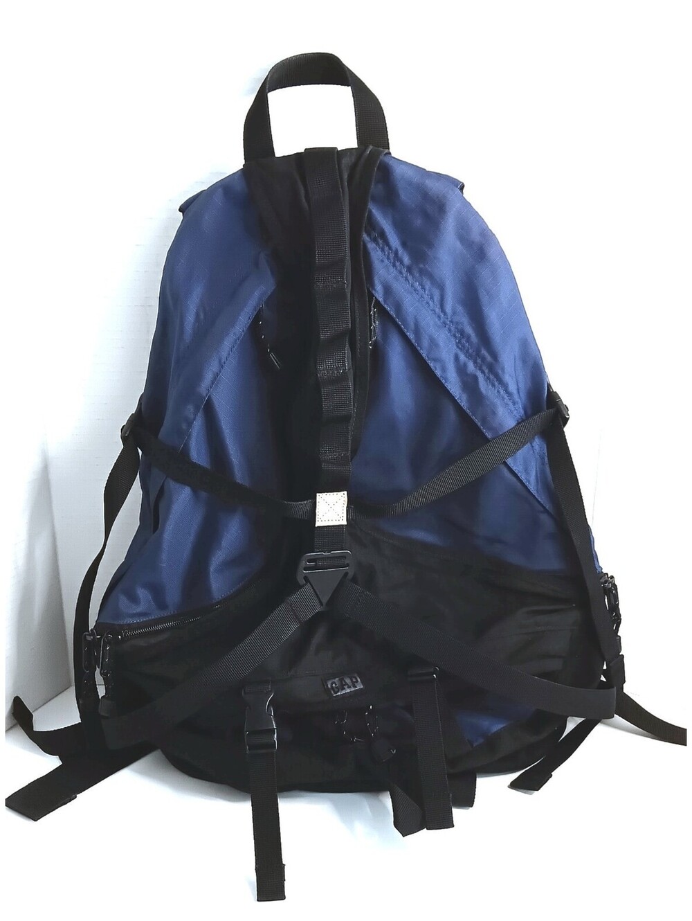 Vtg. GAP Backpack Tech Hiking Utility Travel Gorp Nylon Ripstop Y2K School EUC